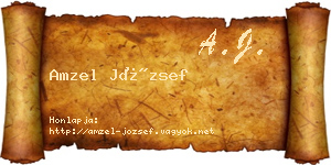 Amzel József névjegykártya